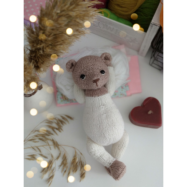 bear knitting pattern, stuffed knitted doll, animal toy pattern by Ola Oslopova.jpg