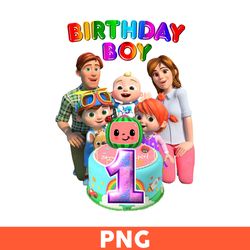 Cocomelon Custom Birthday Png, Cocomelon 1st Birthday, Cocomelon Family Png, Cocomelon 1st Png, Cocomelon Party Png