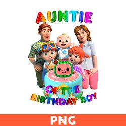 Auntie Of The Birthday Girl Png, Cocomelon Birthday Png, Cocomelon Family Png - Download File