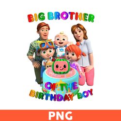 Big Brother Of The Birthday Girl Png, Cocomelon Birthday Png, Cocomelon Family Png - Download File
