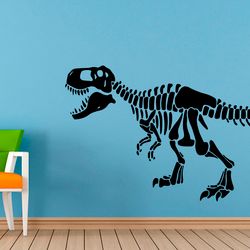 T-Rex Skeleton, Dinosaur Tyrex, Dinosaur Tyrannosaur Sticker Wall Sticker Vinyl Decal Mural Art Decor