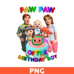 Paw Paw Of The Birthday Boy Png, Cocomelon Png, Cocomelon Birthday Png, Cocomelon Family Png, Cartoon Png - Download