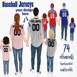 baseball jerseys clipart: "family clipart" couples clipart jersey girls matching jersey baseball design parents with kid