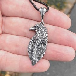 Eagle pendant, Made to Order, Sterling silver jewelry