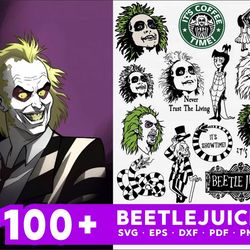 100 file beetlejuice svg dxf eps png, bundle halloween cricut, for cricut, silhouette, digital, file cut