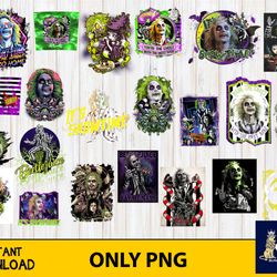 22 file beetlejuice bundle png, bundle halloween png , silhouette, digital , instant download