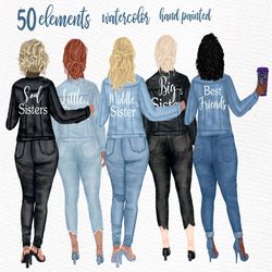 plus size girls clipart: "curvy girls clipart" best friends fashion girls planner girls customizable clipart custom best