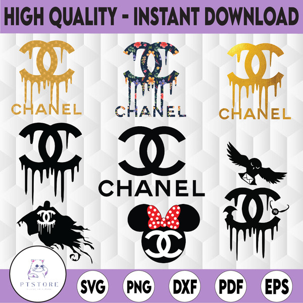 CHanel Logo Brand Bundle Svg, Fashion Brand Svg, Silhouette - Inspire Uplift