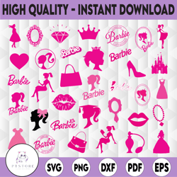 babie svg bundle, svg, princess silhouette, pink doll svg, girl svg, sticker clipart, svg files for cricut , svg - png d