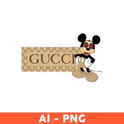 Mickey Gucci Png, Disney Gucci Png, Gucci Logo Png, Mickey Fashion Brand Png, Ai Digital File, Brand Logo Png - Download