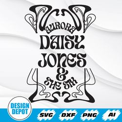 vintage daisy jones and the six aurora tour comfort colors svg, aurora world tour svg, aurora world tour svg, billy dunn