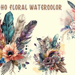 Boho Floral Watercolor