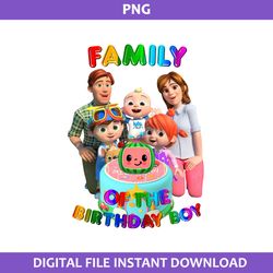 family of the birthday boy png, cocomelon birthday png, cocomelon family png digital file