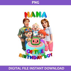 nana of the birthday boy png, cocomelon birthday png, cocomelon family png digital file
