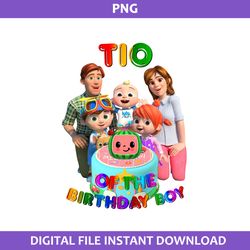 tio of the birthday boy png, cocomelon birthday png, cocomelon family png digital file