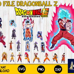310 files dragon ball z svg eps png, dragon ball z bundle svg, for cricut, silhouette, digital, file cut