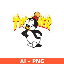 Thrasher Penguin Chilly Png, Thrasher Logo Png, Penguin Chilly Png, Cartoon Png, Ai Digital File, Brand Logo Png