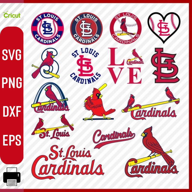 Layered St. Louis Cardinals logo, St. Louis Cardinals svg, S | Inspire ...