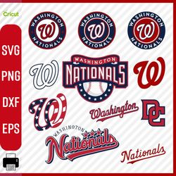 Washington Nationals logo, Washington Nationals svg, Washington Nationals clipart, Washington Nationals crciut