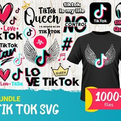 tiktok bundle svg, 1000 files tiktok svg eps png, for cricut, silhouette, digital, file cut