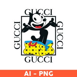 felix the cat gucci png, felix the cat png, cartoon gucci png, ai digital, disney gucci png, gucci logo png