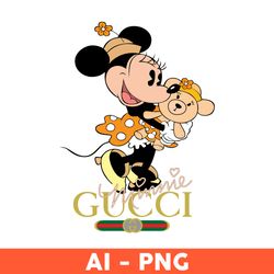 Mickey Gucci Logo, Mickey Png, Luxury Mickey Logo Svg, Gucci Logo Png, Gucci Brand Png, Ai Digital File, Brand Logo Png