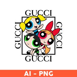 Gucci Powerpuff Girls Png, Gucci Png, The Powerpuff Girls Png, Gucci Brand Png, Ai Digital File, Brand Logo Png