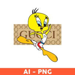 gucci tweety png, tweety png, gucci brand logo png, gucci logo png, fashion logo png, ai digital file