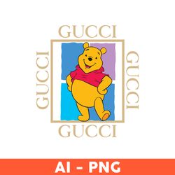 Gucci Pooh Png, Pooh Png, Winnie the Pooh Png, Gucci Brand Logo Png, Gucci Logo Png, Fashion Logo Png, Ai Digital File