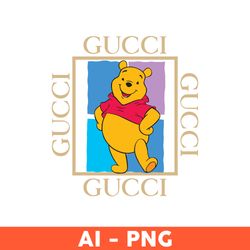gucci pooh png, pooh png, winnie the pooh png, gucci brand logo png, gucci logo png, fashion logo png, ai digital file