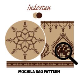 PATTERN: Tapestry crochet bag / wayuu mochila bag / Indostan 3