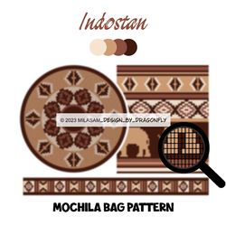 PATTERN: Tapestry crochet bag / wayuu mochila bag / Indostan 1