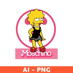 Moschino Milano Lisa Simpson Png, Lisa Simpson Png, Moschino Svg, Moschino Svg File Cut Digital Download, Brand Logo Png