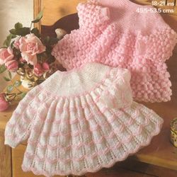 Baby Knitting Vintage Pattern, Angel Top, Size 18 to 21 Inch Chest, 4 Ply Yarn or Wool, Instant Download pdf