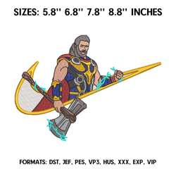 thor embroidery design file, marvel embroidery design, machine embroidery design, avengers embroidery design