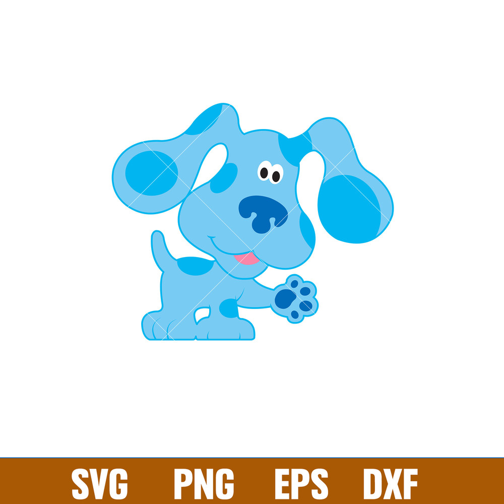 Blues Clues Svg, Blue’s Clues Paw Print Svg, Blues Dog Svg, Cartoon Svg, Png Dxf Eps Pdf File, BC06.jpg