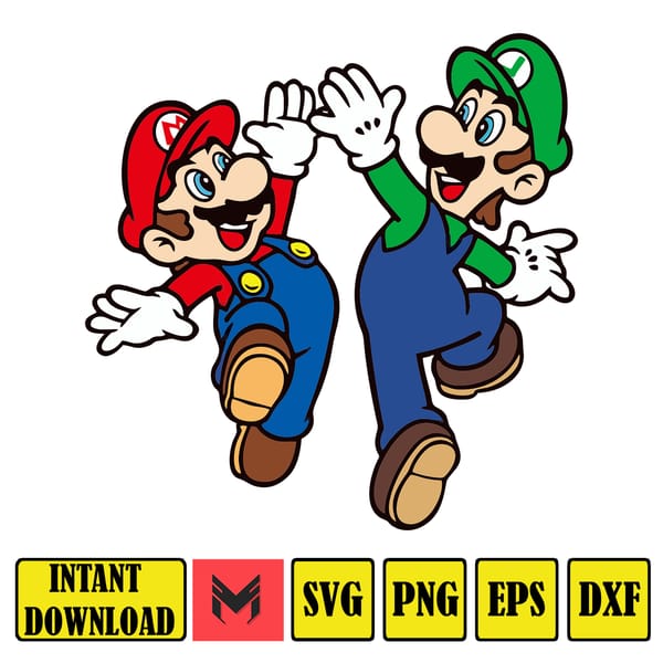 Mario Svg, svg files for cricut, mario svg, mario family svg - Inspire ...