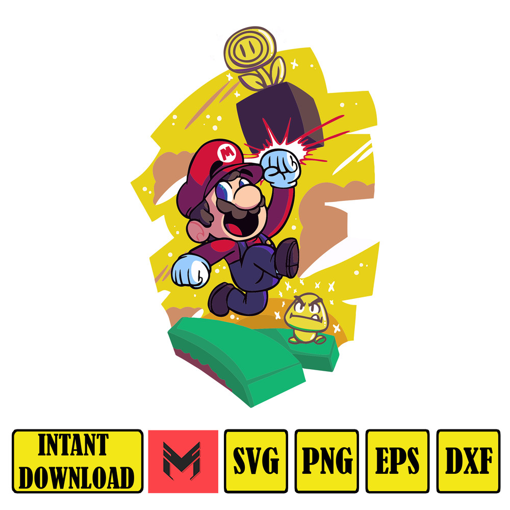 Mario Svg, svg files for cricut, mario svg, mario family svg files, mario png, Layered svg, Digital files (45).jpg