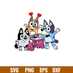bluey birthday svg, bluey svg, birthday boy svg, birthday girl svg,cartoon svg, png dxf eps pdf file, by06