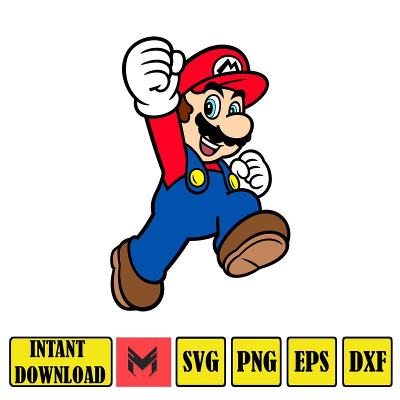 Mario Svg, svg files for cricut, mario svg, mario family svg files, mario png, Layered svg, Digital files (53).jpg
