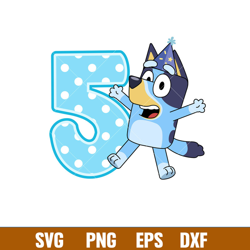 Bluey Birthday Svg, Bluey Svg, Birthday Boy Svg, Birthday Girl Svg,Cartoon Svg, Png Dxf Eps Pdf File, BY26.jpg