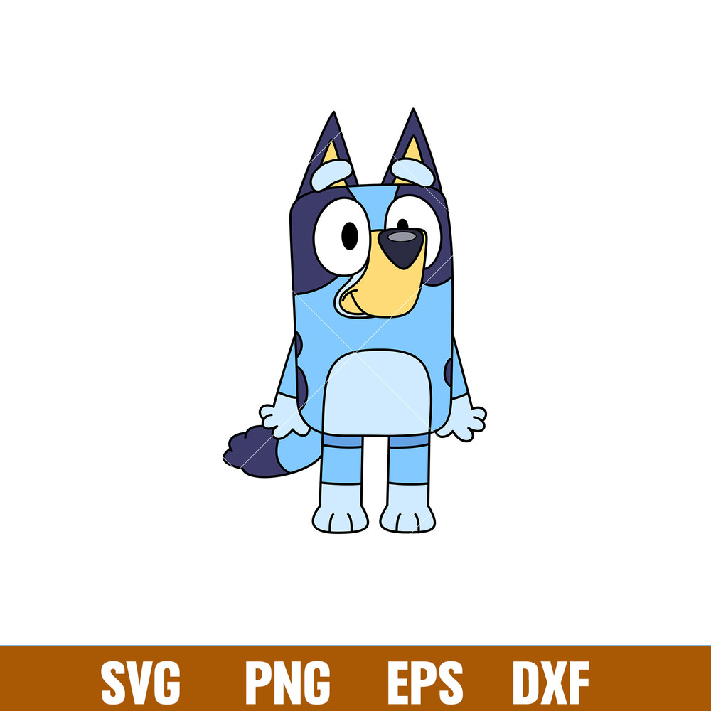 Bluey Heeler Svg, Bluey Svg, Bluey Dog Svg, Bluey Silhouette Svg, Cartoon Svg, Png Dxf Eps Pdf File, BY05.jpg