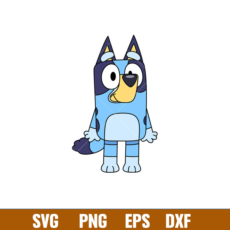 Bluey Heeler Svg, Bluey Svg, Bluey Dog Svg, Bluey Silhouette Svg, Cartoon Svg, Png Dxf Eps Pdf File, BY05.jpg