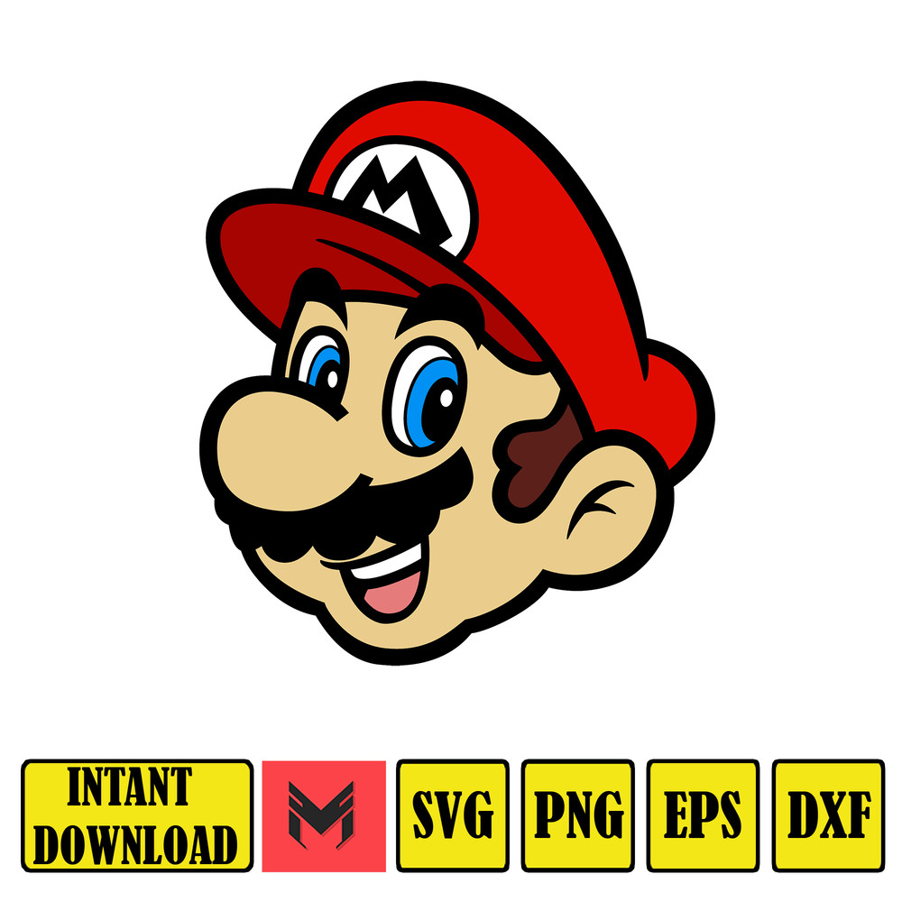 Mario Svg, svg files for cricut, mario svg, mario family svg files, mario png, Layered svg, Digital files (75).jpg
