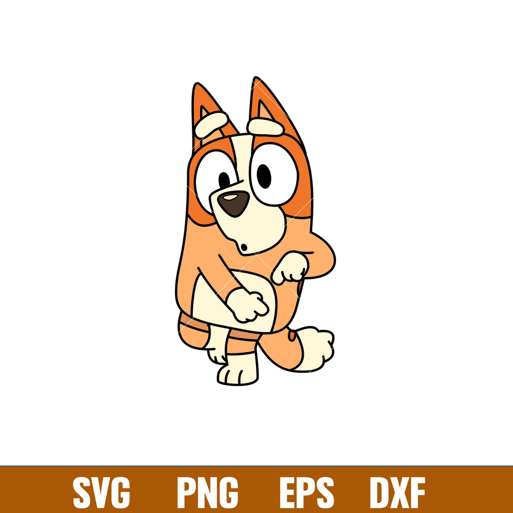 Bluey Heeler Svg, Bluey Svg, Bluey Dog Svg, Bluey Silhouette Svg, Cartoon Svg, Png Dxf Eps Pdf File, BY12.jpg