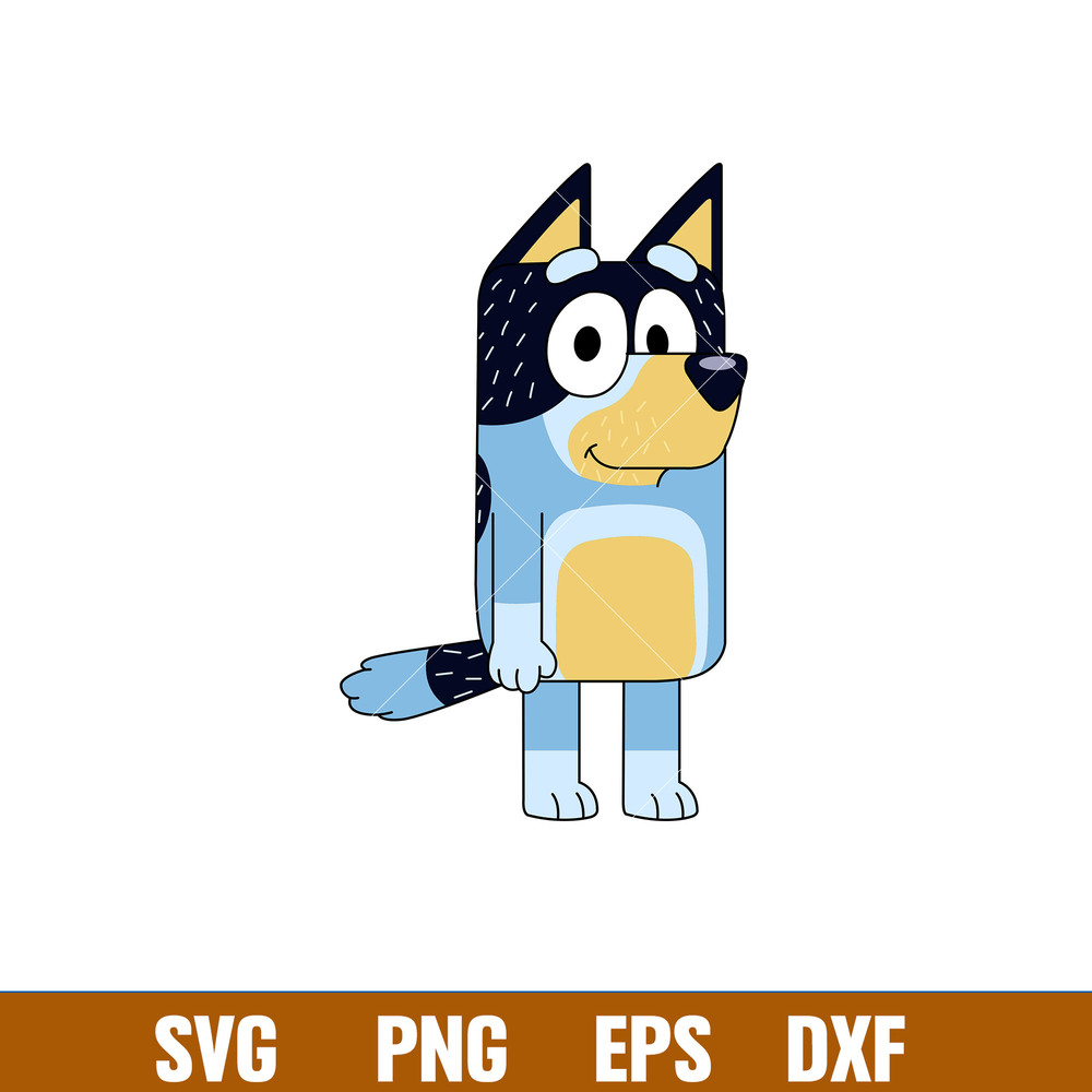 Bluey Heeler Svg, Bluey Svg, Bluey Dog Svg, Bluey Silhouette Svg, Cartoon Svg, Png Dxf Eps Pdf File, BY14.jpg