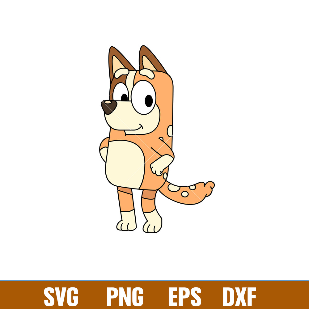 Bluey Heeler Svg, Bluey Svg, Bluey Dog Svg, Bluey Silhouette Svg, Cartoon Svg, Png Dxf Eps Pdf File, BY22.jpg