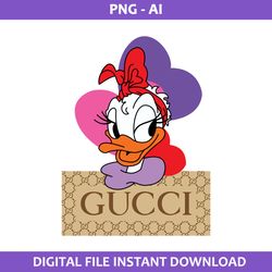 daisy duck gucci png, gucci brand logo png, daisy duck png, fashion brand png, ai digital file
