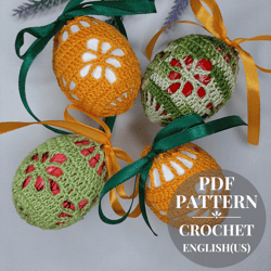 Crochet pattern Easter basket for egg. Easter decoration. Cover crochet Easter for eggs. Gift for Easter DIY.