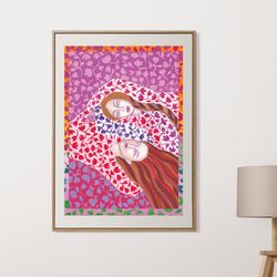 Pink sweater and purple carpet Art prints Digital illustrations 5 files PNG JPG
